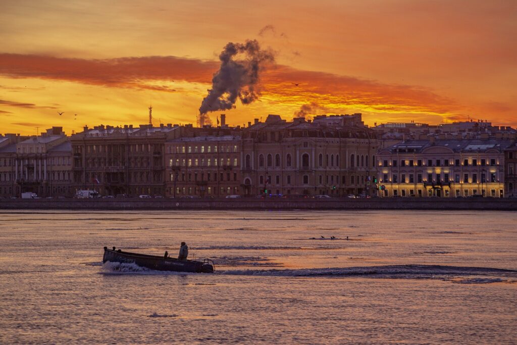 A view of St. Petersburg, Russia, showcasing its architectural splendor and cultural heritage.